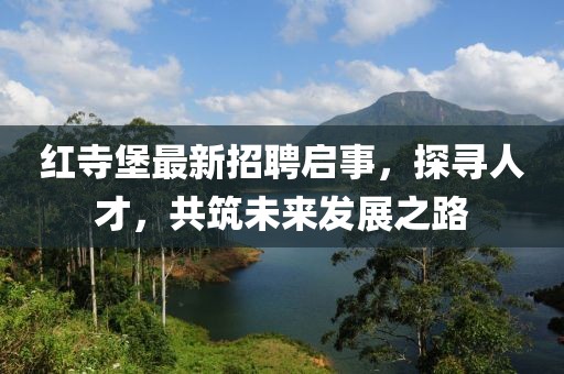 紅寺堡最新招聘啟事，探尋人才，共筑未來(lái)發(fā)展之路