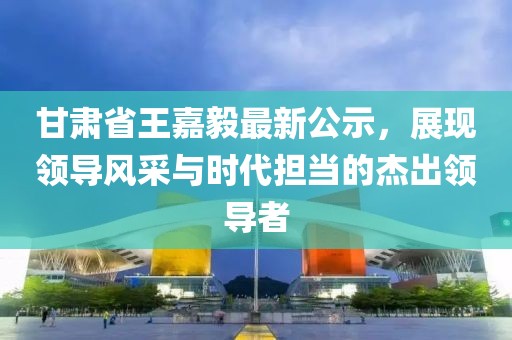 甘肅省王嘉毅最新公示，展現(xiàn)領導風采與時代擔當?shù)慕艹鲱I導者