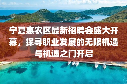 寧夏惠農(nóng)區(qū)最新招聘會(huì)盛大開幕，探尋職業(yè)發(fā)展的無(wú)限機(jī)遇與機(jī)遇之門開啟