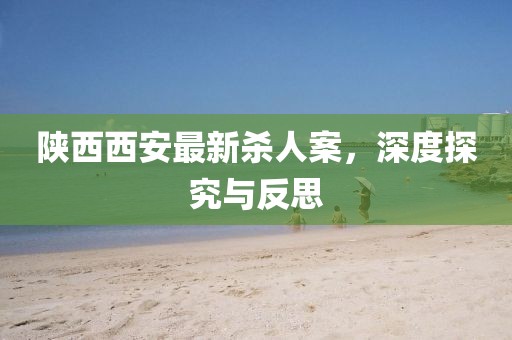 陜西西安最新殺人案，深度探究與反思