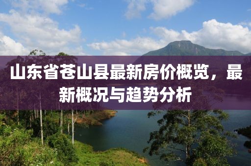 山東省蒼山縣最新房價概覽，最新概況與趨勢分析