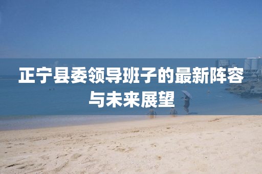 正寧縣委領(lǐng)導(dǎo)班子的最新陣容與未來(lái)展望