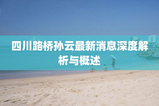 四川路橋?qū)O云最新消息深度解析與概述