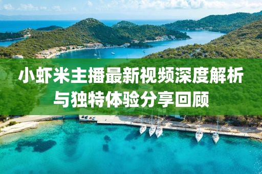 小蝦米主播最新視頻深度解析與獨特體驗分享回顧